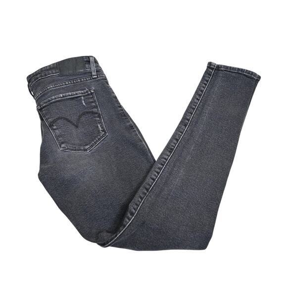 Levi's 711 Women's 27 Distressed Black Skinny Jean - Picture 3 of 11